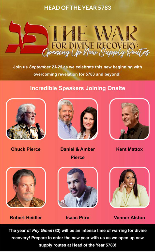 Join Chuck Pierce For Head Of The Year 5783 Sept 23 25 